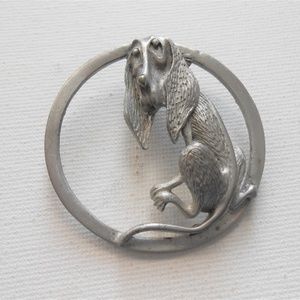 Pewter Basset Hound Pendant